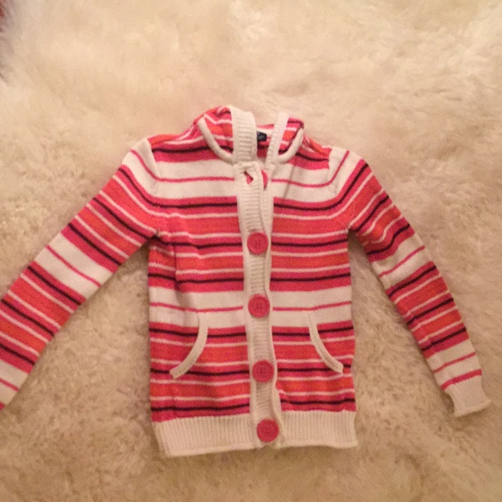 Pink striped sweater